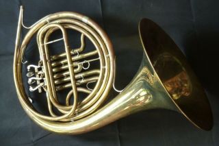Vintage German Brass French Horn