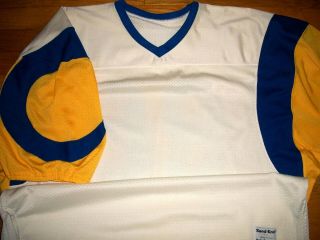 1987 Los Angles Rams Authentic Game Jersey Sz 52 Sand Knit Usa Vtg