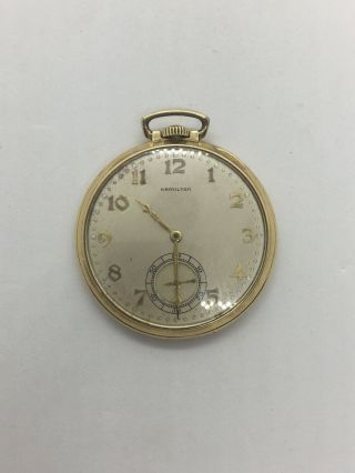 1937 Hamilton 21 Jewel Frigidaire Presentation Pocket Watch - - 14k Gold Filled