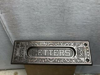 Vintage Exterior Letter Slot,  Bronzed Cast