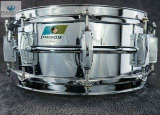 A Beauty W/paper Tag Ludwig Vintage 1971 Lm400 Supraphonic Snare Drum