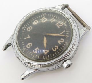 Vintage Elgin Military Style C.  539 32mm Chrome Case 16 Jewel Wrist Watch $1 N/r