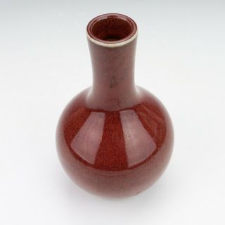 Antique Chinese Oriental Porcelain - Sang De Boeuf Glazed Vase 5