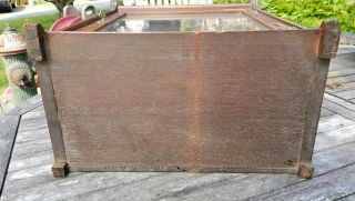ANTIQUE Walnut Country Store Counter Top DISPLAY Showcase GREAT SMALL SIZE 10
