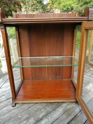 ANTIQUE Walnut Country Store Counter Top DISPLAY Showcase GREAT SMALL SIZE 3