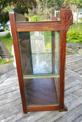 ANTIQUE Walnut Country Store Counter Top DISPLAY Showcase GREAT SMALL SIZE 4