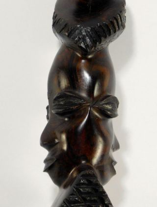 Fantastic Vintage Makonde Mpinga Ebony Wood Tree of Life sculpture Art Carving 3