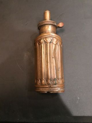 Antique Frary Benham Co.  Civil War Era Brass Double Gun Powder Bullet Flask? 8