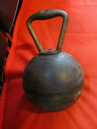 Rare Antique Milo Triplex Kettlebell Exercise Weight Patent Date 1908