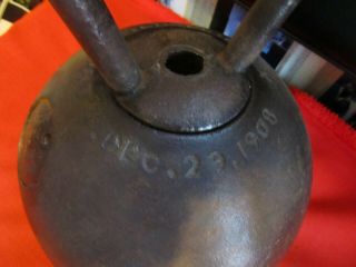 Rare Antique Milo Triplex Kettlebell Exercise Weight Patent Date 1908 5