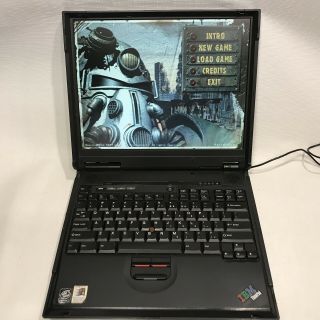 Vintage Ibm Thinkpad Laptop Windows 98 Se Gaming Pentium 3 1000mhz Iii