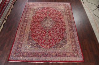 Vintage Traditional Floral RED Living Room Area Rug Hand - Knotted Oriental 10x13 3