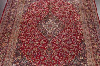 Vintage Traditional Floral RED Living Room Area Rug Hand - Knotted Oriental 10x13 4