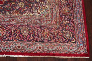 Vintage Traditional Floral RED Living Room Area Rug Hand - Knotted Oriental 10x13 7