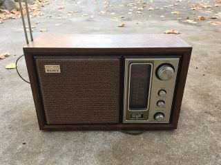 Vintage Antique High Fidelity Sony Am - Fm Table Radio Model No.  Icf - 9650w