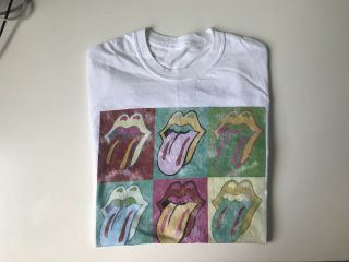 Rare Vintage M 1989 Rolling Stones Tour T - Shirt Album Cover & Flyer