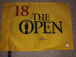 Jack Nicklaus Signed British Open Undated Golf Flag Rare Golden Bear Jsa Loa