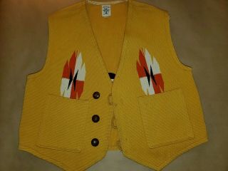 Vintage Ortega Vest Handmade 100 Wool Size 44 Collectable