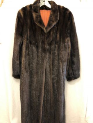 Vintage Custom Mink Full Length Coat Women’s Size 10