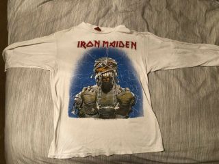 Vintage Iron Maiden Tour Longsleeve Shirt 1984/85 Powerslave World Slavery