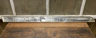 Vintage Old John Deere Tractor Hood Badge Sign Embossed Painted Metal 5