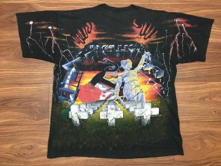 Vintage Vtg Metallica 1994 All Over Print Double Sided Tour T - Shirt XL USA 90s 4