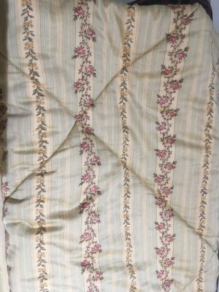 Vintage Ralph Lauren King Reversible Floral Stripe Comforter French Country 6