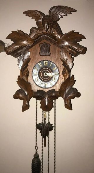 Antique C.  1905 American Cuckoo Co.  Philadelphia Clock Eagle Crest