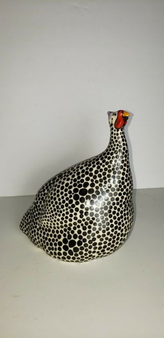 Rare Animals & Co Ceramic Guinea Hen Signed Numbered And Dated