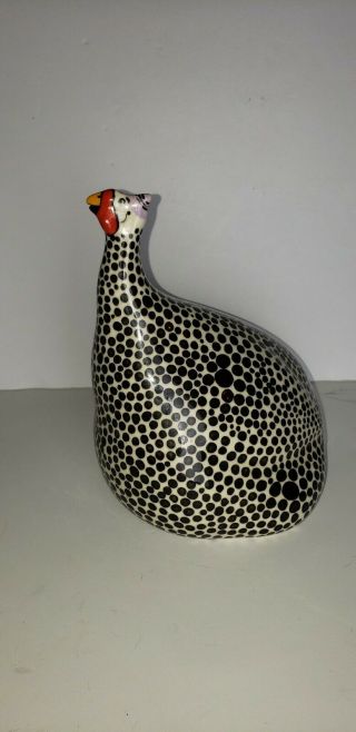 Rare Animals & Co Ceramic Guinea Hen Signed Numbered and Dated 2