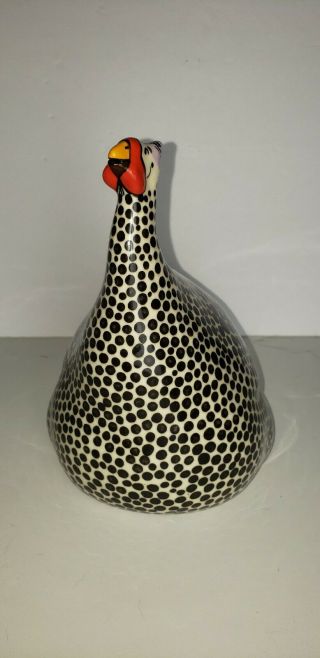 Rare Animals & Co Ceramic Guinea Hen Signed Numbered and Dated 3