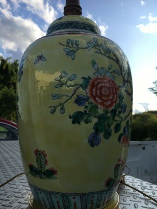 Vintage/Antique Chinese Famille Rose Vase,  Lamp.  Piece 8
