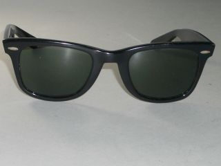 50mm Bausch & Lomb Ray - Ban G15 Thick Black Ebony Wayfarer 5024 Sunglasses W/case