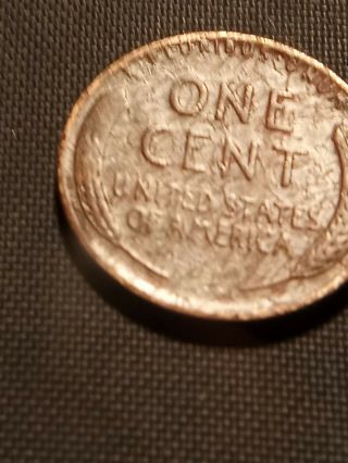 Very Rare 1949 D Wheat Penny With Error Die Cracks Pink In Color