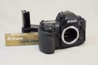 Nikon F100 35mm Slr Body,  Mb - 15 Battery Grip,  Vintage Neck Strap - Must Read