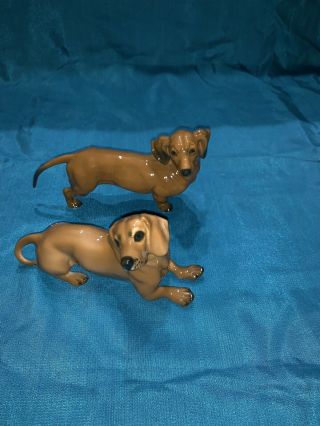 Vintage Rosenthal Porcelain Dog Figurine Set Of Two