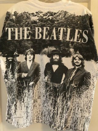 Vintage The Beatles All Over Print T Shirt 2 Sided 1990s Men’s XL Apple Corps. 2
