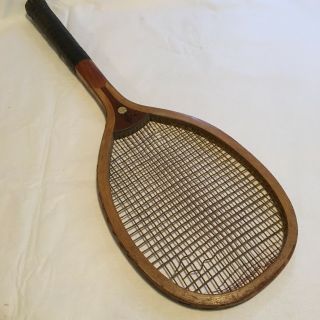 Antique Vintage Tennis Racket Columbia Logo Wright & Ditson 3