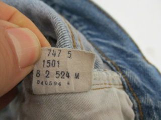 Vintage Levi ' s 501 Redline Selvedge Jeans Tag Size 30 X 38 8