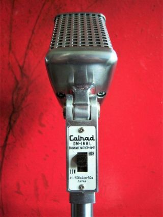 Vintage 1960 ' s Calrad DM - 16 H.  L Dynamic microphone Aiwa old Midland w cable 5 4