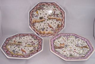 Vintage Ceramica Conimbriga Hand Painted " Portugal " Decorative Wall Plates