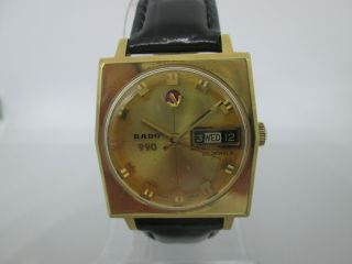 Vintage Rado 990 Daydate Goldplated Automatic Mens Watch