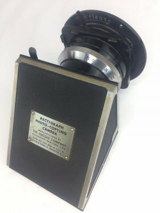 Antique Haloid Rectigraph Photo Copying Camera Lens Kodak & Prism Vintage