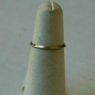 1935 Vintage 14k White Gold J.  R.  Wood & Sons Stackable Wedding Band Ring Size 6