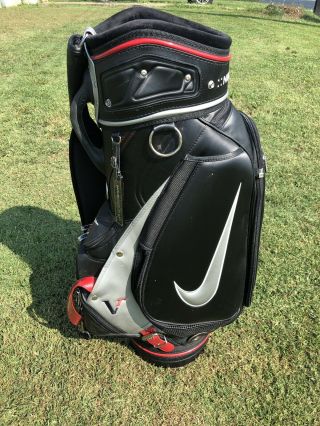 Rare Nike Vr Victory Red Golf Staff Bag Opening Red Black Grey Tiger Woods Tour