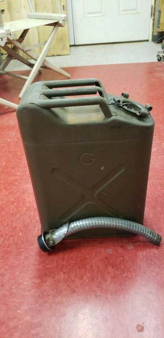 Vintage Us Army Metal Gas Jerry Can Military Fuel 5 Gallon Icc5l 20 - 5 - 50 With Sp