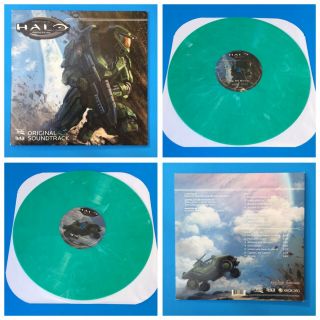 Halo Combat Evolved Anniversary Soundtrack Vinyl Green Marble Rare Collectible