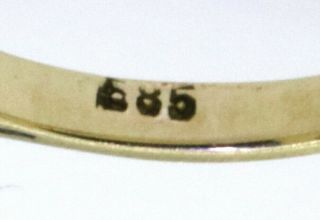 Vintage 14K YG 0.  58CT Rough cut diamond medieval engagement ring size 6.  5 3