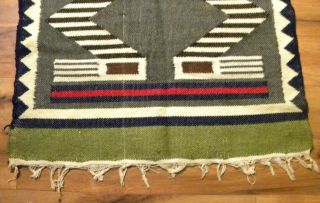 Vintage Southwestern Mexican Weaved Saltillo Serape Blanket/Rug Colorful Figure 4