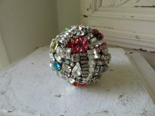 Exquisite Round Ornament Rhinestone Ball Clear/color Vintage Rhinestones Jewelry